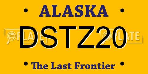 DSTZ20 Alaska License Plate