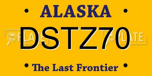 DSTZ70 Alaska License Plate