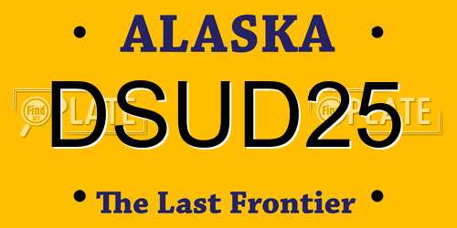 DSUD25 Alaska License Plate