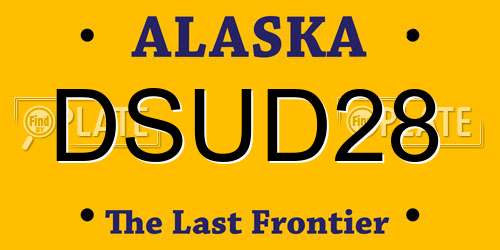 DSUD28 Alaska License Plate