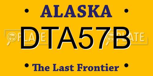 DTA57B Alaska License Plate