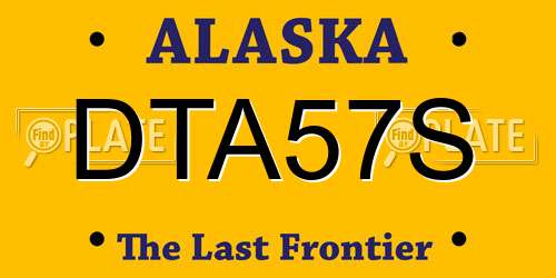 DTA57S Alaska License Plate