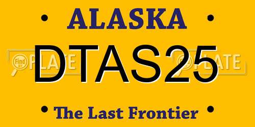 DTAS25 Alaska License Plate