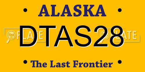 DTAS28 Alaska License Plate