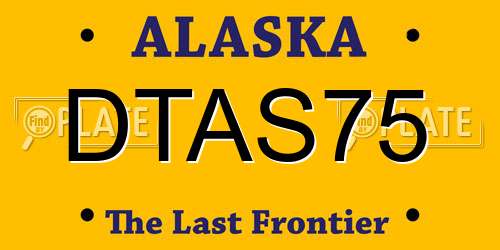 DTAS75 Alaska License Plate