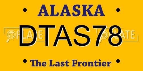 DTAS78 Alaska License Plate