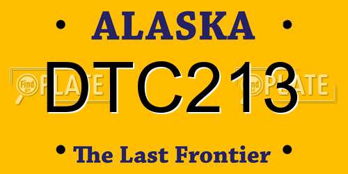 DTC213 Alaska License Plate