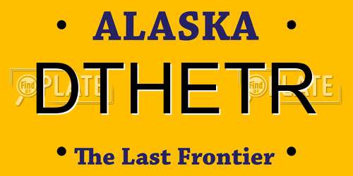 DTHETR Alaska License Plate
