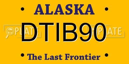 DTIB90 Alaska License Plate