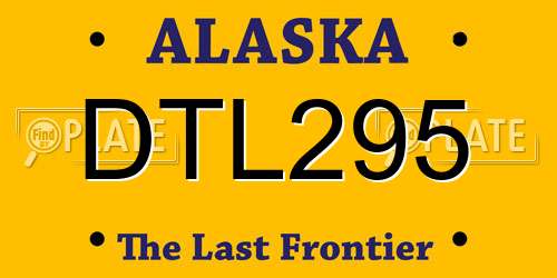 DTL295 Alaska License Plate