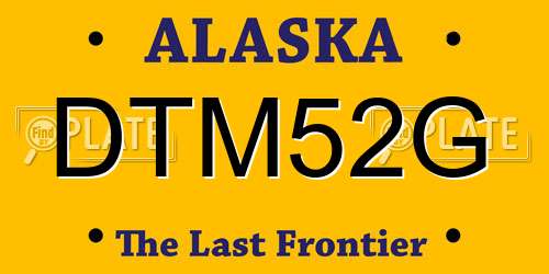 DTM52G Alaska License Plate
