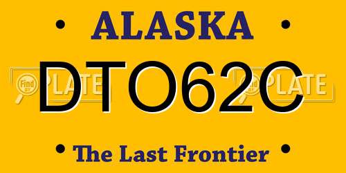 DTO62C Alaska License Plate
