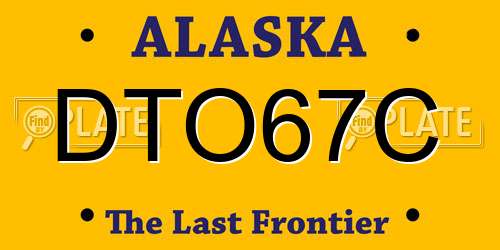 DTO67C Alaska License Plate