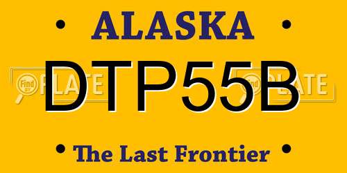 DTP55B Alaska License Plate