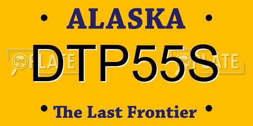 DTP55S Alaska License Plate