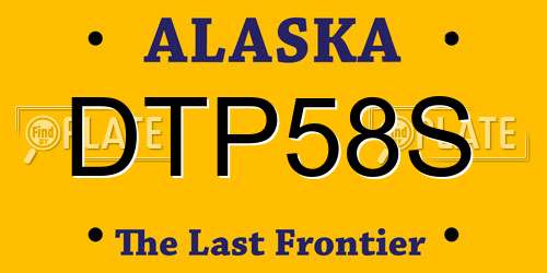 DTP58S Alaska License Plate