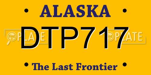 DTP717 Alaska License Plate