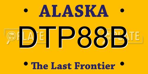 DTP88B Alaska License Plate