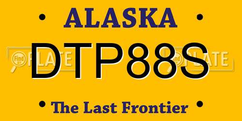 DTP88S Alaska License Plate