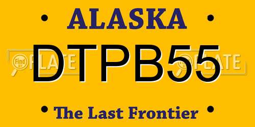 DTPB55 Alaska License Plate