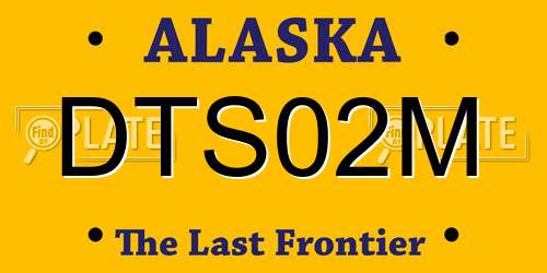 DTS02M Alaska License Plate