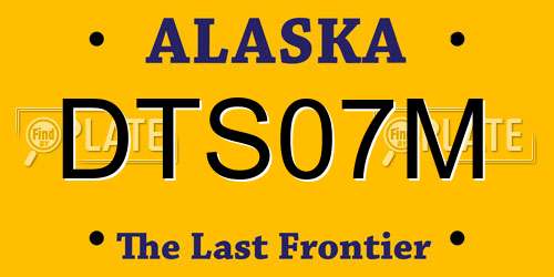 DTS07M Alaska License Plate