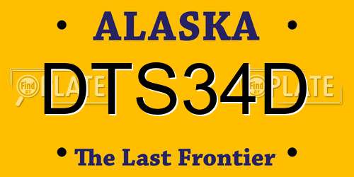 DTS34D Alaska License Plate