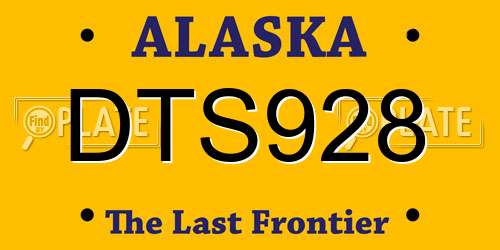 DTS928 Alaska License Plate