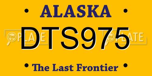 DTS975 Alaska License Plate