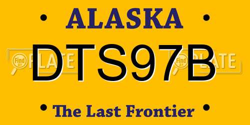 DTS97B Alaska License Plate