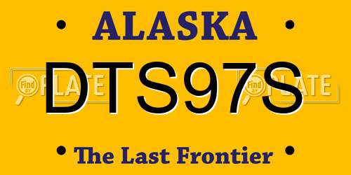 DTS97S Alaska License Plate