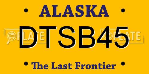 DTSB45 Alaska License Plate