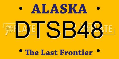 DTSB48 Alaska License Plate
