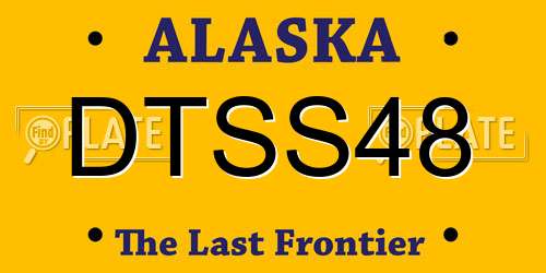 DTSS48 Alaska License Plate