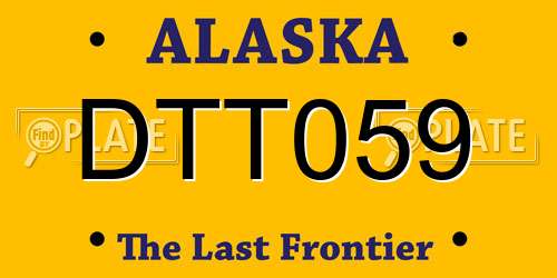 DTT059 Alaska License Plate