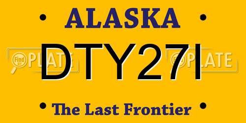 DTY27I Alaska License Plate