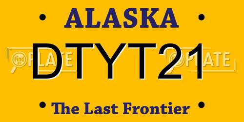DTYT21 Alaska License Plate