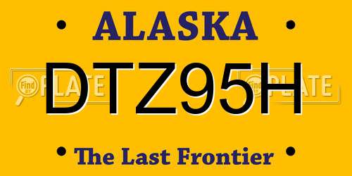 DTZ95H Alaska License Plate