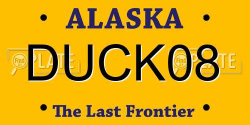 DUCK08 Alaska License Plate