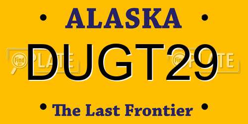 DUGT29 Alaska License Plate