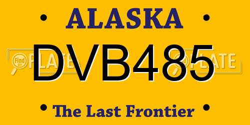 DVB485 Alaska License Plate