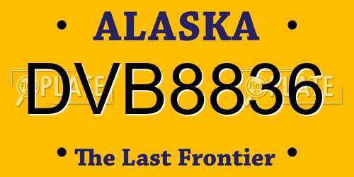 DVB8836 Alaska License Plate