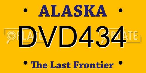 DVD434 Alaska License Plate