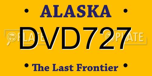 DVD727 Alaska License Plate