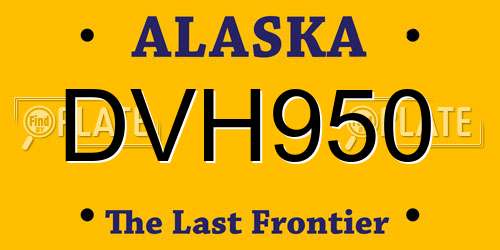 DVH950 Alaska License Plate