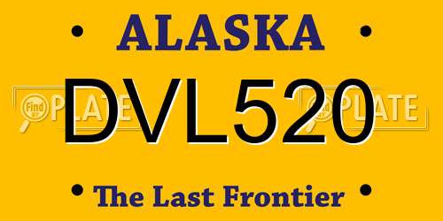 DVL520 Alaska License Plate