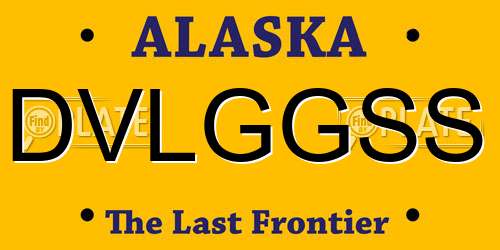 DVLGGSS Alaska License Plate