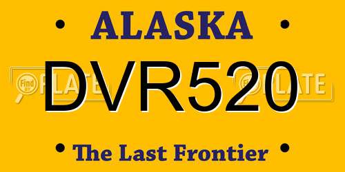 DVR520 Alaska License Plate