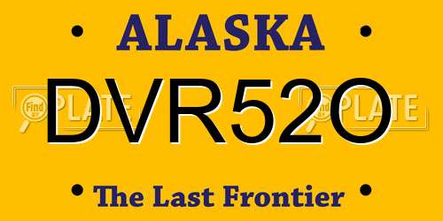 DVR52O Alaska License Plate