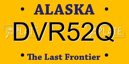 DVR52Q Alaska License Plate